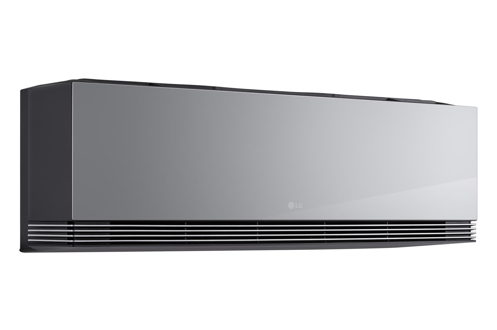 เครื่องปรับอากาศ LG Dual Vane แสดงอยู่ในห้องนั่งเล่น ลมเย็นไหลขึ้นด้านบนทางด้านซ้าย ข้อความประกอบระบุว่า: 'DUAL Vane กระจายลมขึ้นหรือลง ไกลขึ้นและเร็วขึ้น เพื่อความสบายที่เหมาะสมในทุกฤดูกาล'